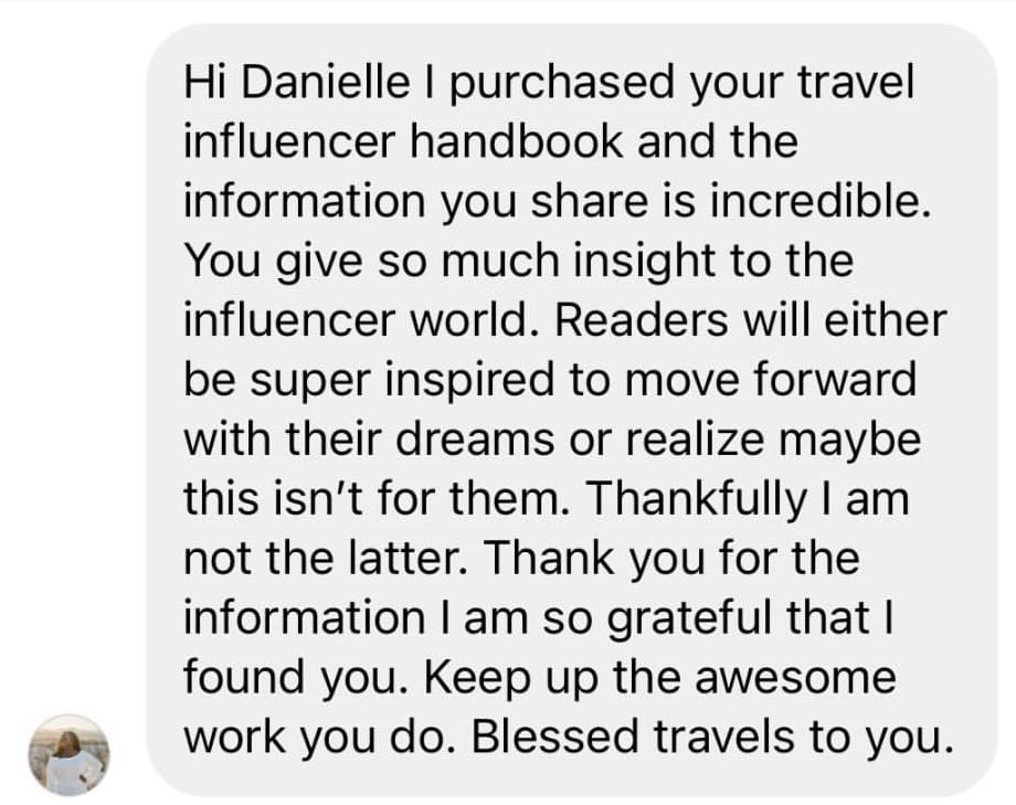 Readers of the Travel Influencer Handbook feel empowered!
