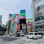 Shibuya crossing during the day