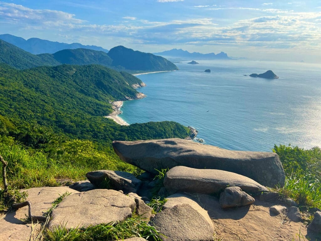 Viewpoint of the rock and beaches below